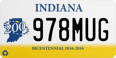 IN license plate 978MUG