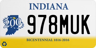 IN license plate 978MUK