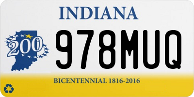 IN license plate 978MUQ