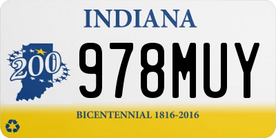 IN license plate 978MUY