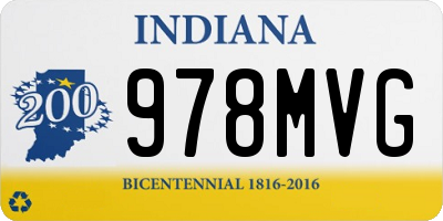 IN license plate 978MVG