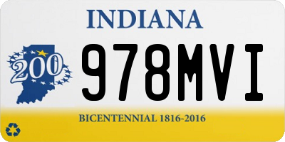 IN license plate 978MVI