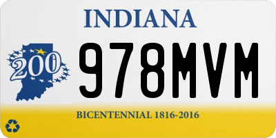 IN license plate 978MVM