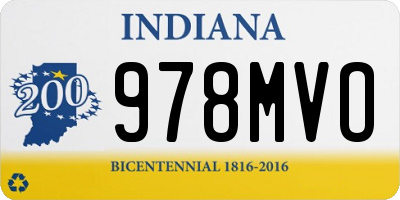 IN license plate 978MVO