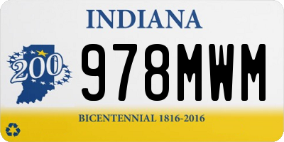 IN license plate 978MWM