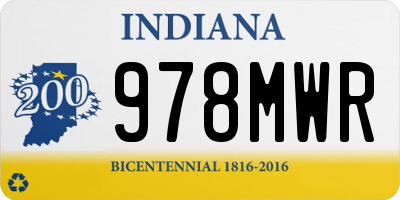 IN license plate 978MWR