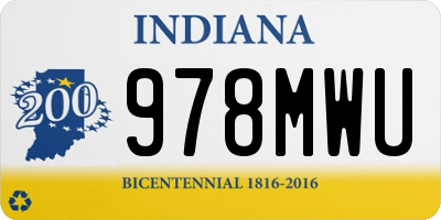 IN license plate 978MWU