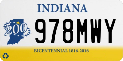 IN license plate 978MWY