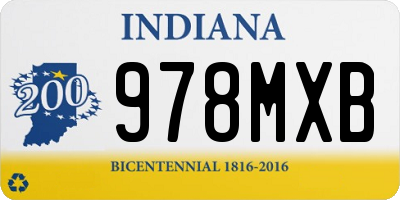 IN license plate 978MXB