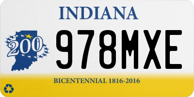 IN license plate 978MXE