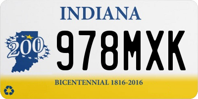 IN license plate 978MXK
