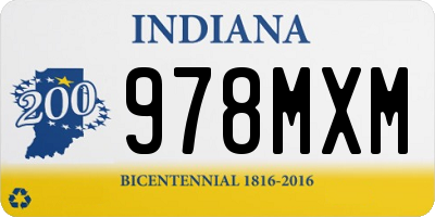 IN license plate 978MXM