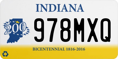IN license plate 978MXQ