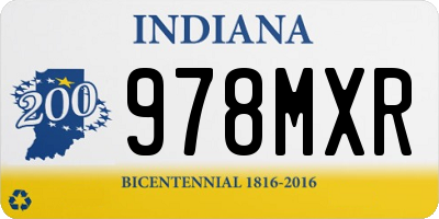 IN license plate 978MXR