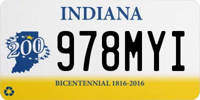 IN license plate 978MYI