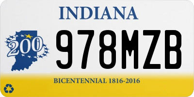 IN license plate 978MZB