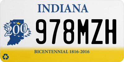 IN license plate 978MZH