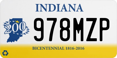 IN license plate 978MZP