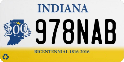IN license plate 978NAB