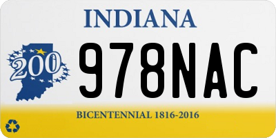 IN license plate 978NAC