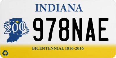 IN license plate 978NAE