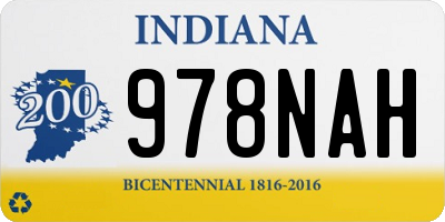 IN license plate 978NAH
