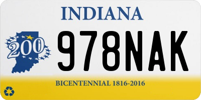 IN license plate 978NAK