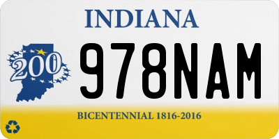 IN license plate 978NAM
