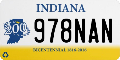 IN license plate 978NAN