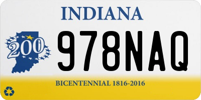 IN license plate 978NAQ