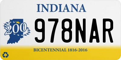 IN license plate 978NAR