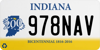 IN license plate 978NAV