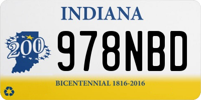 IN license plate 978NBD