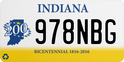 IN license plate 978NBG