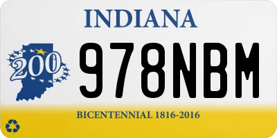 IN license plate 978NBM