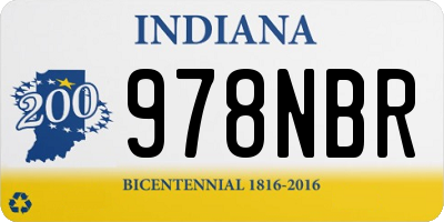IN license plate 978NBR
