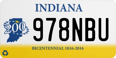 IN license plate 978NBU