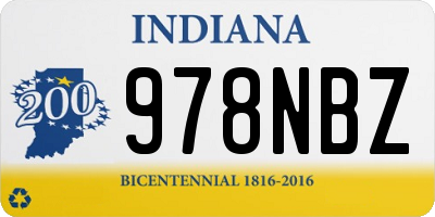 IN license plate 978NBZ