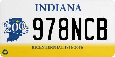 IN license plate 978NCB