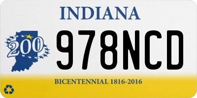 IN license plate 978NCD