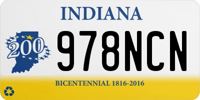 IN license plate 978NCN