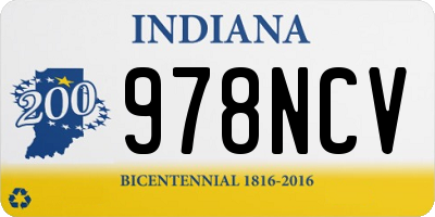 IN license plate 978NCV
