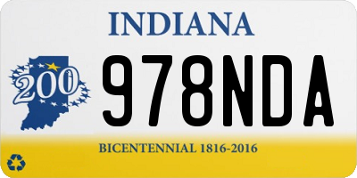 IN license plate 978NDA