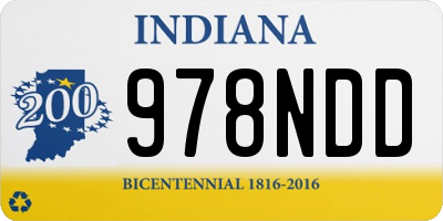 IN license plate 978NDD