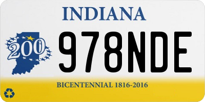 IN license plate 978NDE