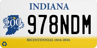IN license plate 978NDM