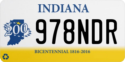 IN license plate 978NDR