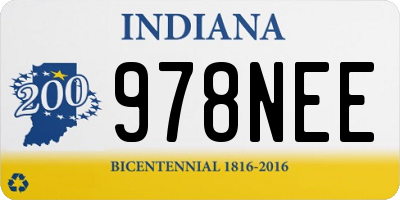 IN license plate 978NEE