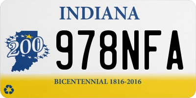 IN license plate 978NFA