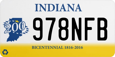 IN license plate 978NFB